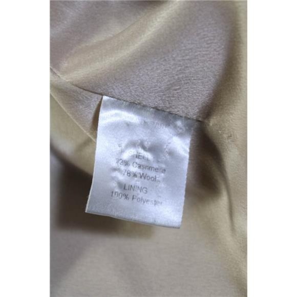 Jenny Park Womens Collared Wool Coat Light Brown Size S  Pre-Owned - Picture 7 of 10